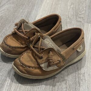 Sperry Kids Tan Moccasins